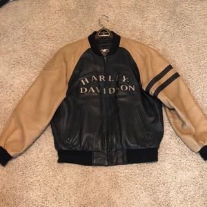 Harley Davidson Leather Bomber Jacket